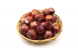 Red onion in basket