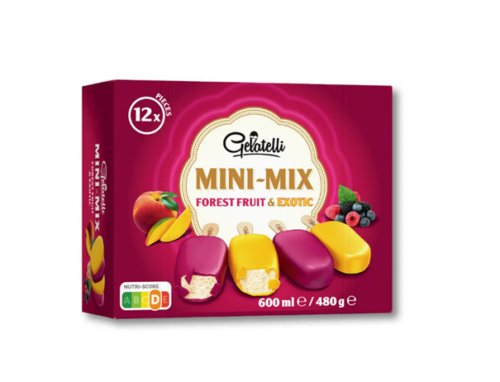Gelatelli, Mini mix ovocná zmrzlina Lidl