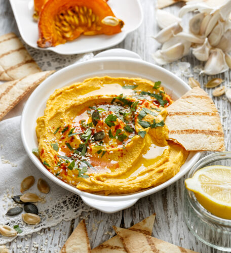 hummus z pečenej tekvice