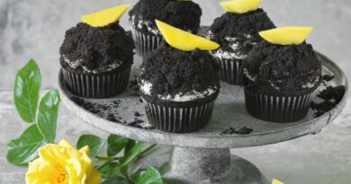 Krtkova torta Black & White s mangom.