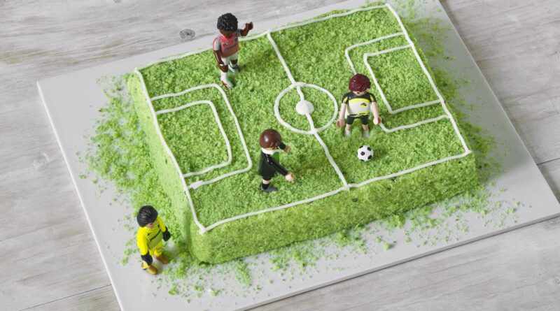 Krtkova torta - futbalové ihrisko.