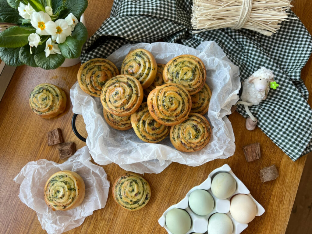 Slimáky so špenátovou plnkou. Foto: Dr. Oetker