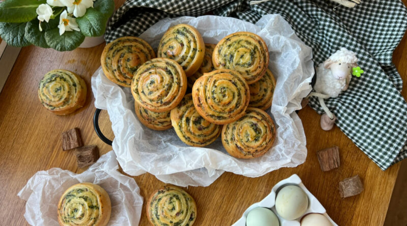 Slimáky so špenátovou plnkou. Foto: Dr. Oetker