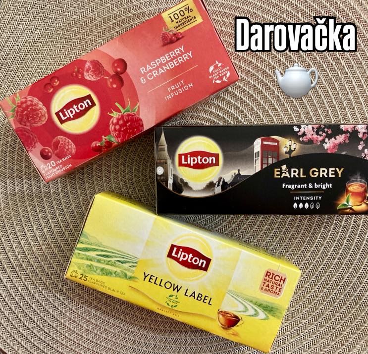 Súťaž o sadu čajov.