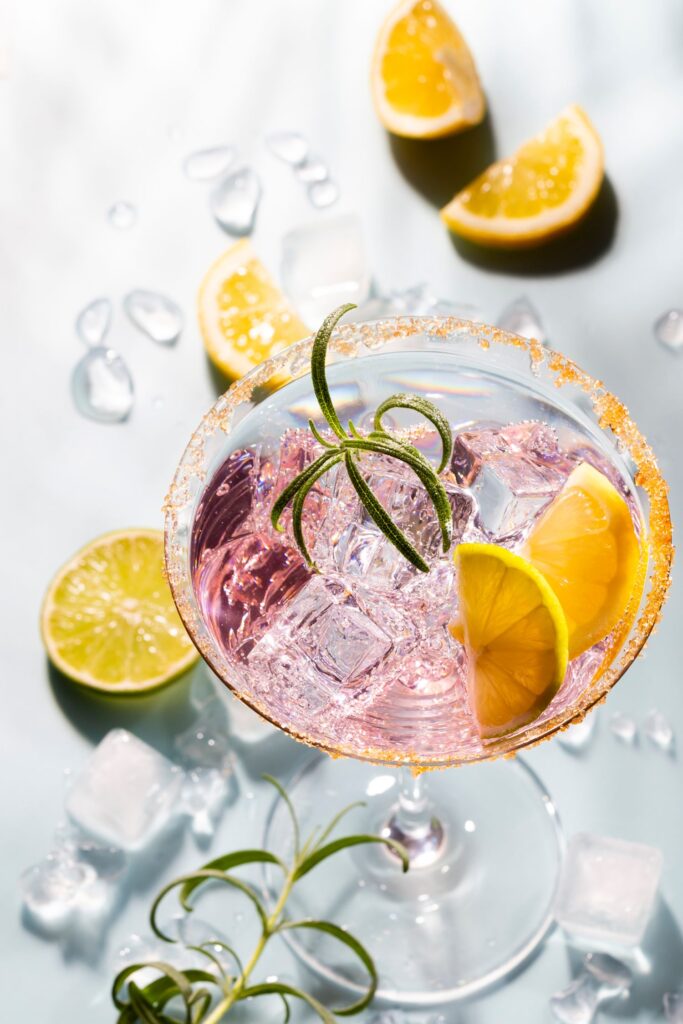 Ružový citrusový spritz