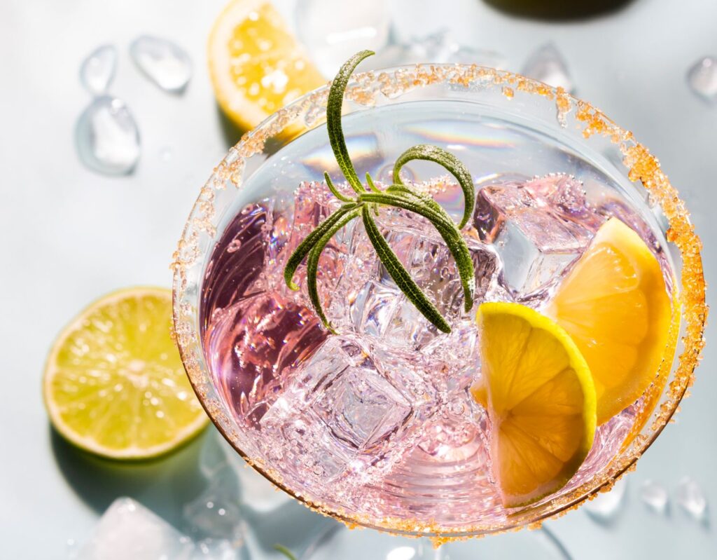 Ružový citrusový spritz