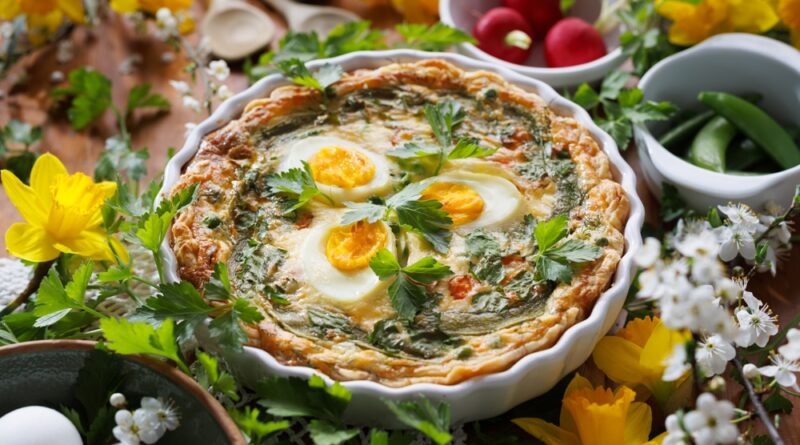 Jarný slaný koláč